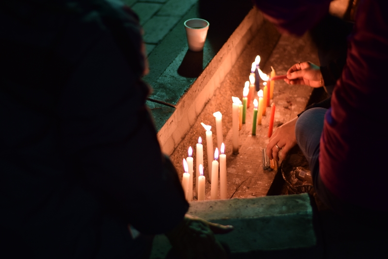 Little Candles Night. Christmas traditions in Colombia. Christmas